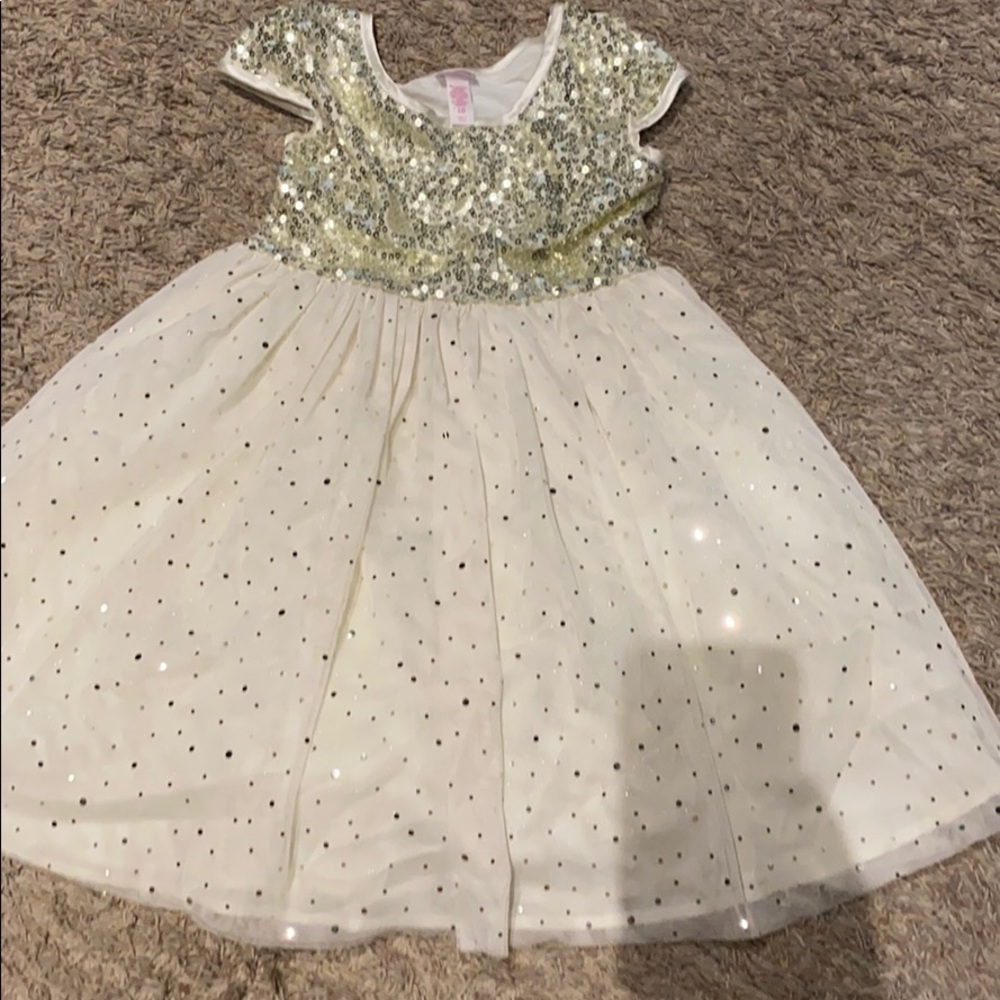 Off white and gold dress from Justice